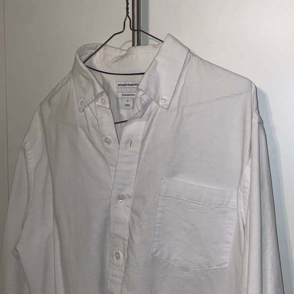 Amazon Essentials White Button Down Dress Shirt - Cotton White L - Picture 1 of 5
